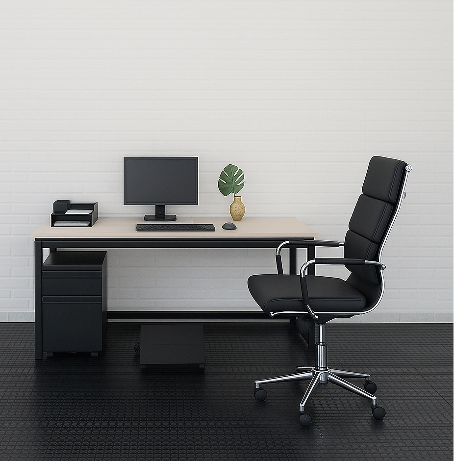 ESCRITORIO BASE ESPECIAL EN MADERA CON ARCHIVADOR MÓVIL