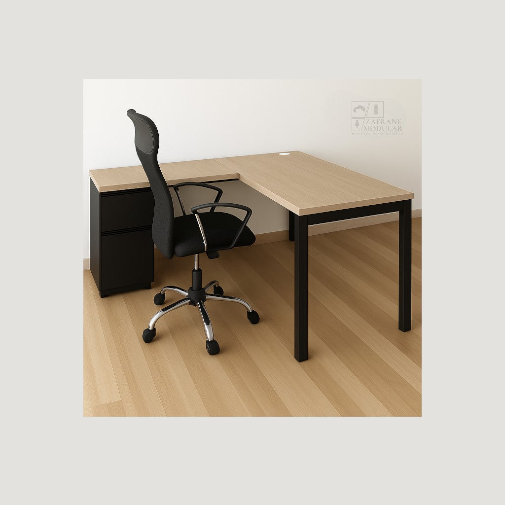 ESCRITORIO EN “L” SOPORTE U