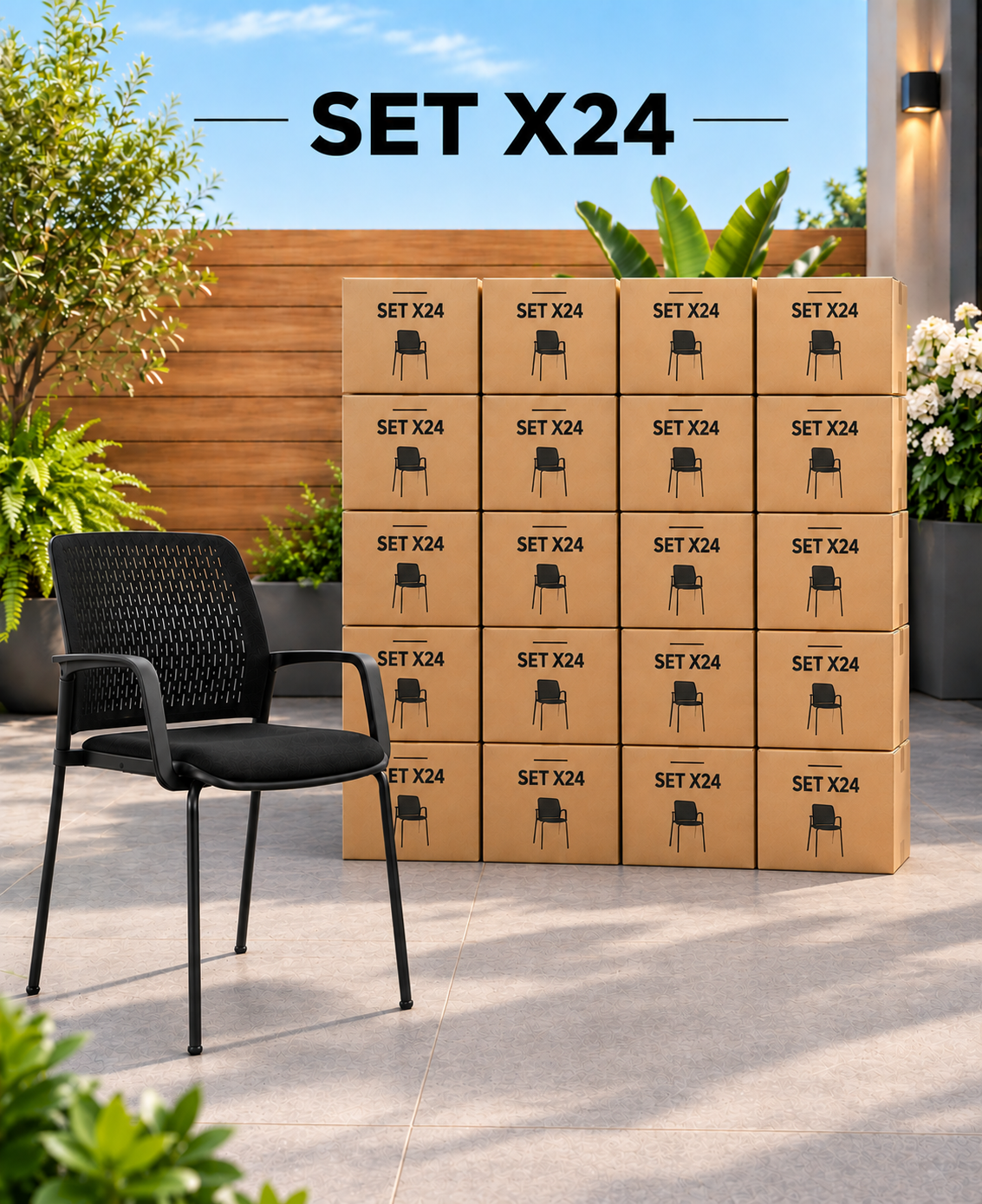 SILLA PINKO NEGRO SET