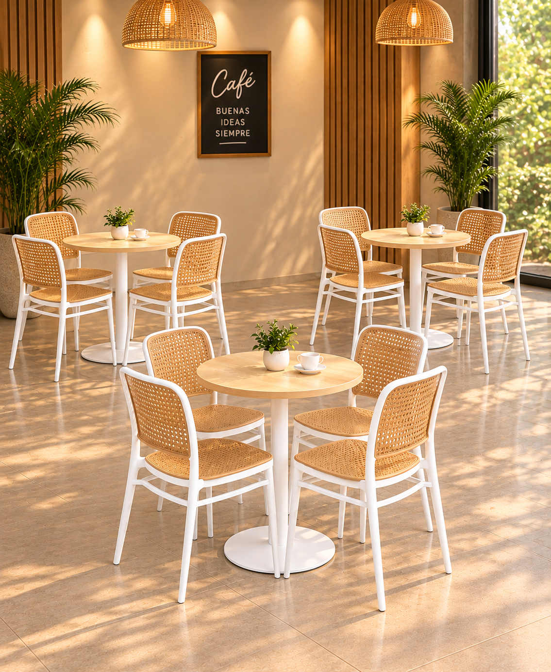 SILLA DISEÑO AMIS BLANCO SET