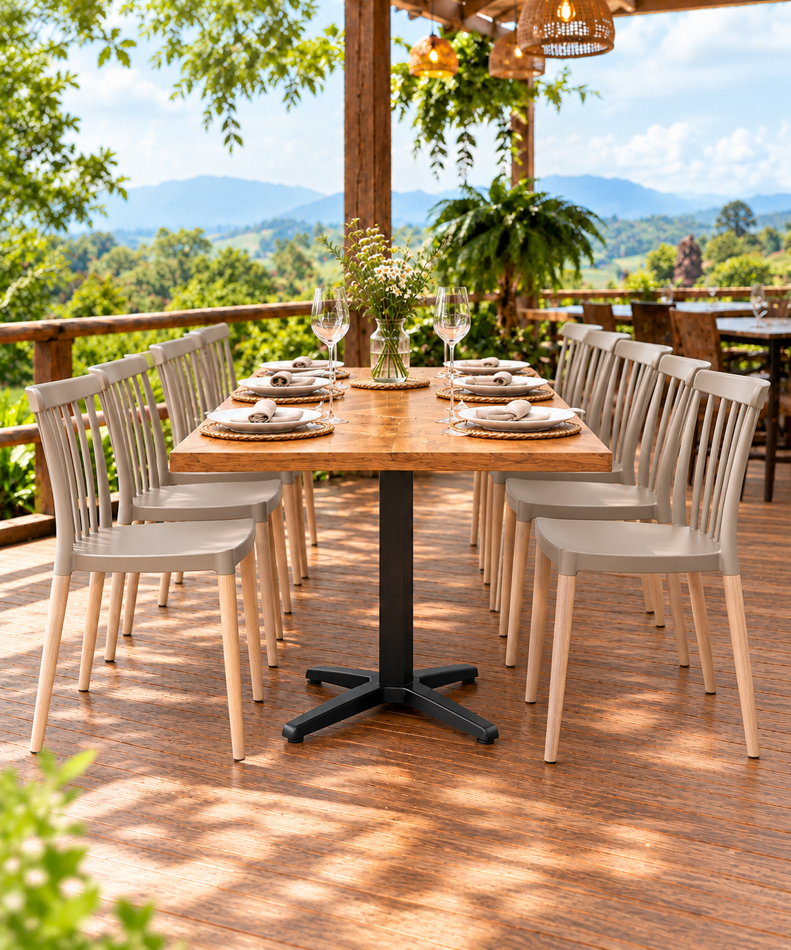 SILLA DISEÑO DYLAN BEIGE SET