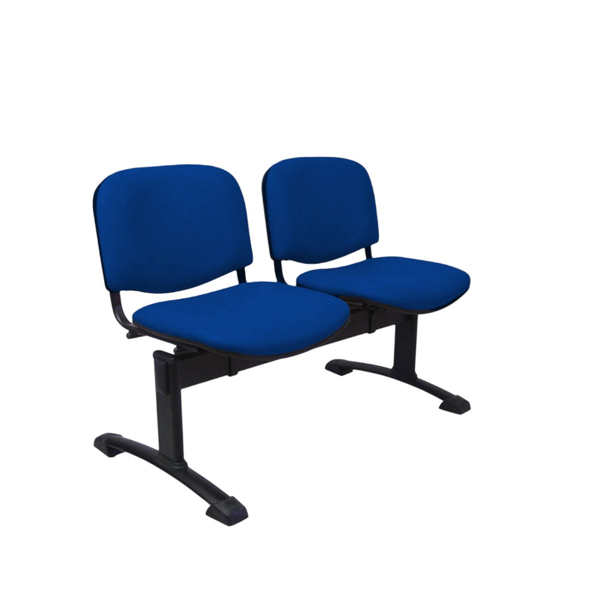 TANDEM ISÓSCELES TAPIZADO ESTRUCTURA METÁLICA NEGRA