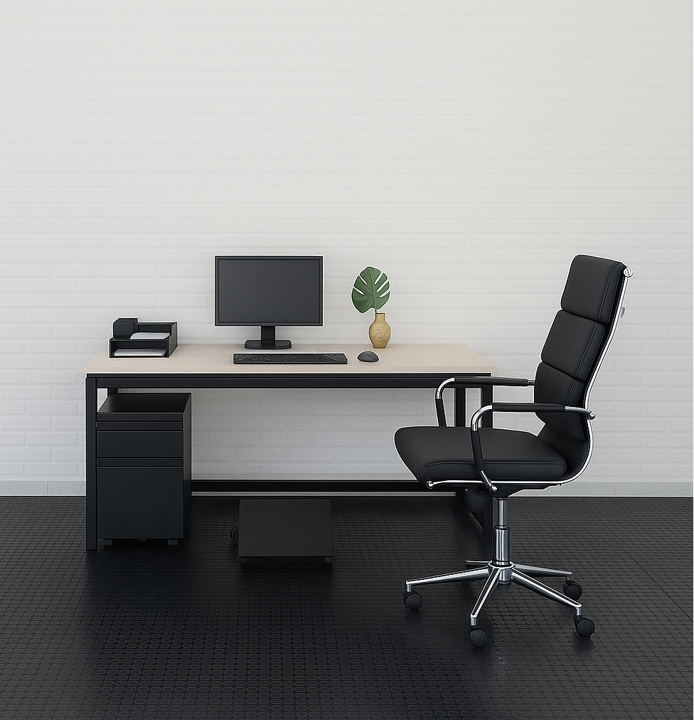 ESCRITORIO BASE ESPECIAL EN MADERA CON ARCHIVADOR MÓVIL