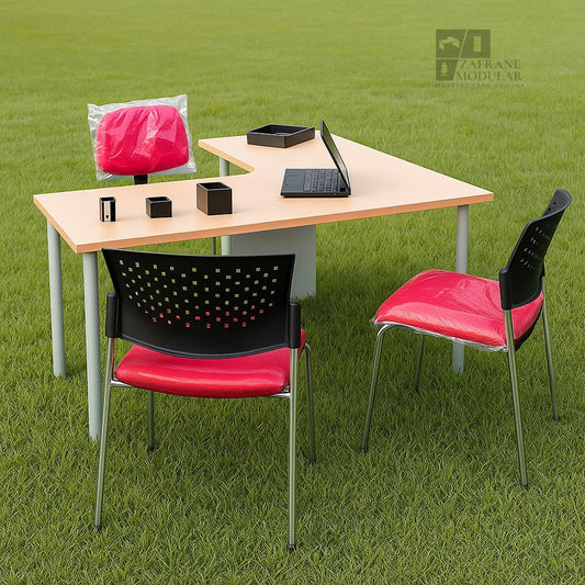 ESCRITORIO EN “L” SOPORTE EN H KALLIO