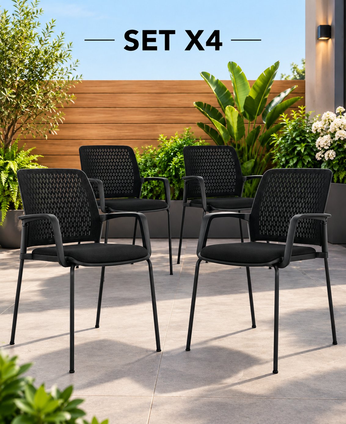 SILLA PINKO NEGRO SET