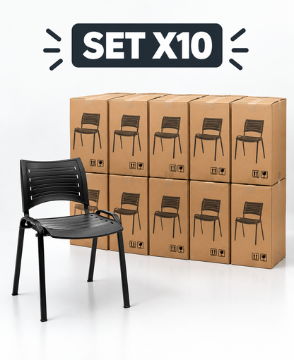 SILLA SMART ESTRUCTURA METALICA NEGRO SET