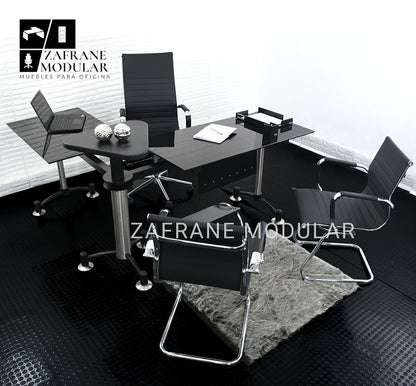 ESCRITORIO IRON GLASS ZAFIRO