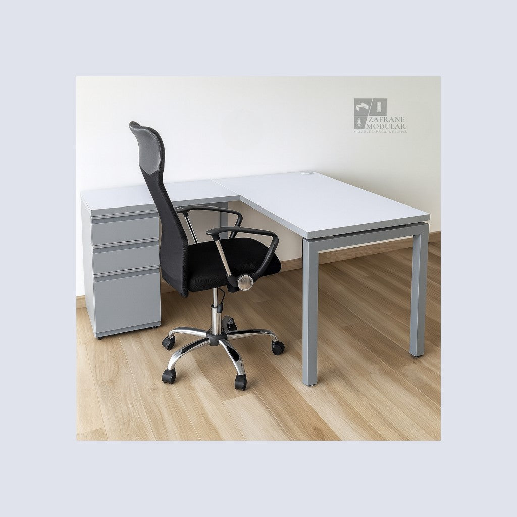 ESCRITORIO EN “L” SOPORTE U