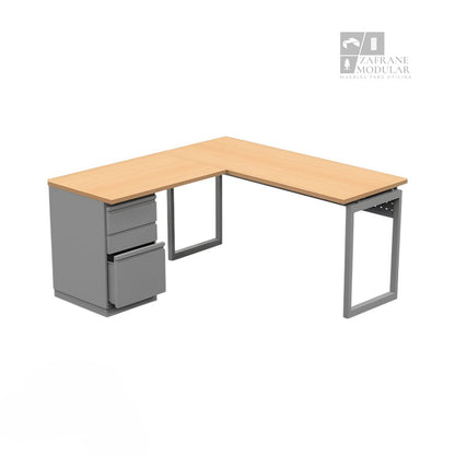 ESCRITORIO EN “L” SOPORTE CUADRADO