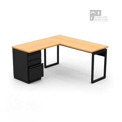 ESCRITORIO EN “L” SOPORTE CUADRADO