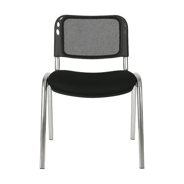 SILLA ISÓSCELES ESTRUCTURA METALICA CROMODA TAPIZADA EN MALLA ASIENTO Y ESPALDAR- INTERLOCUTORA