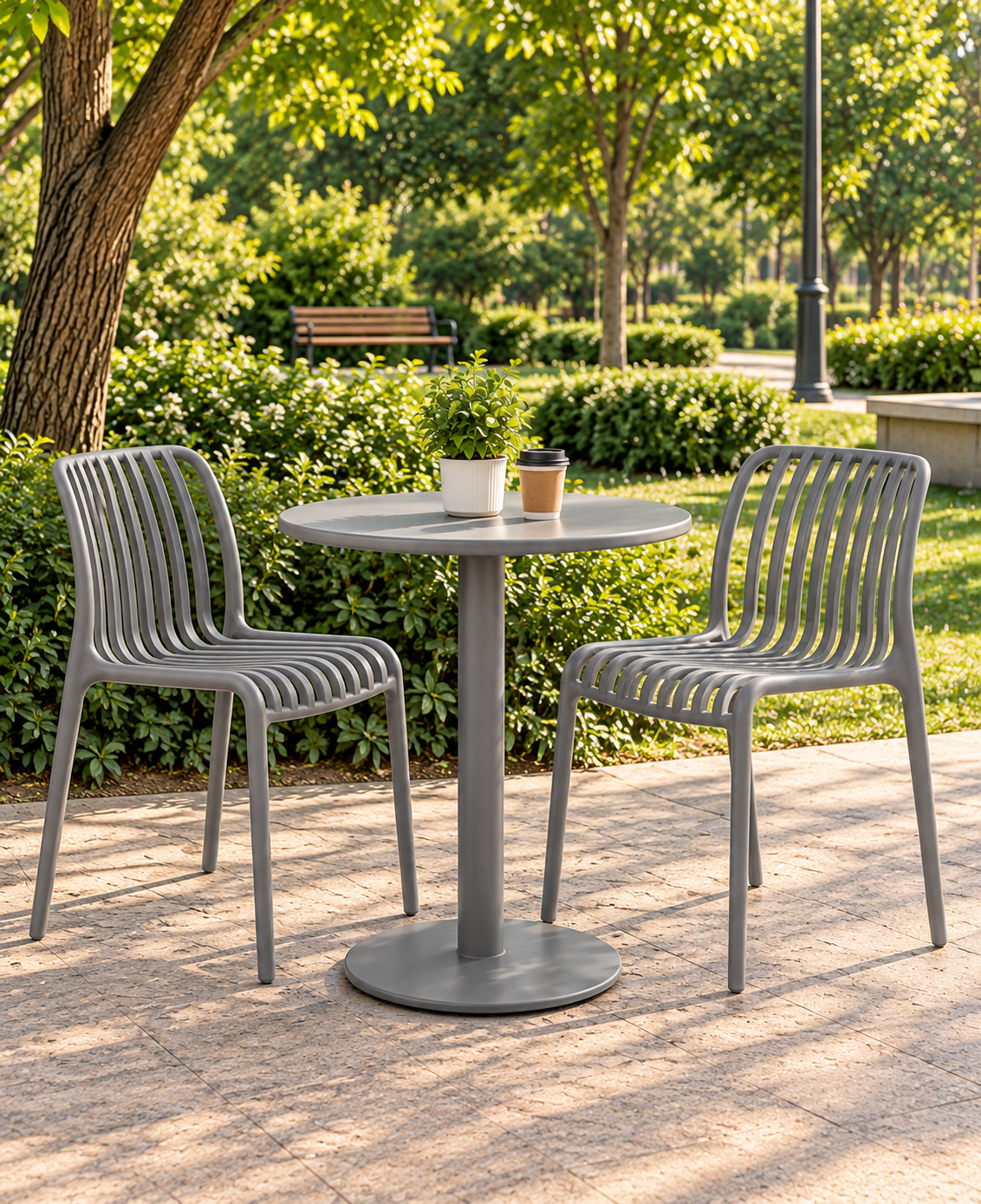 SILLA DISEÑO NARD GRIS SET