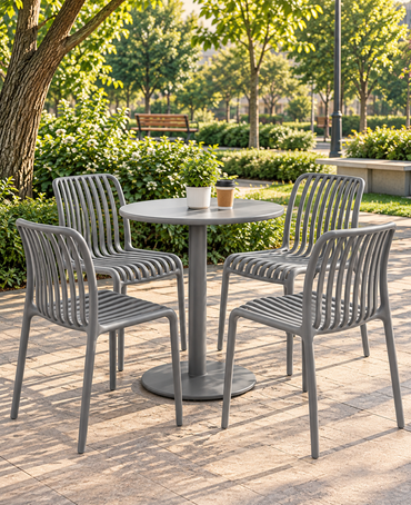 SILLA DISEÑO NARD GRIS SET