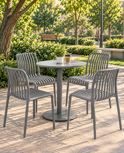 SILLA DISEÑO NARD GRIS SET