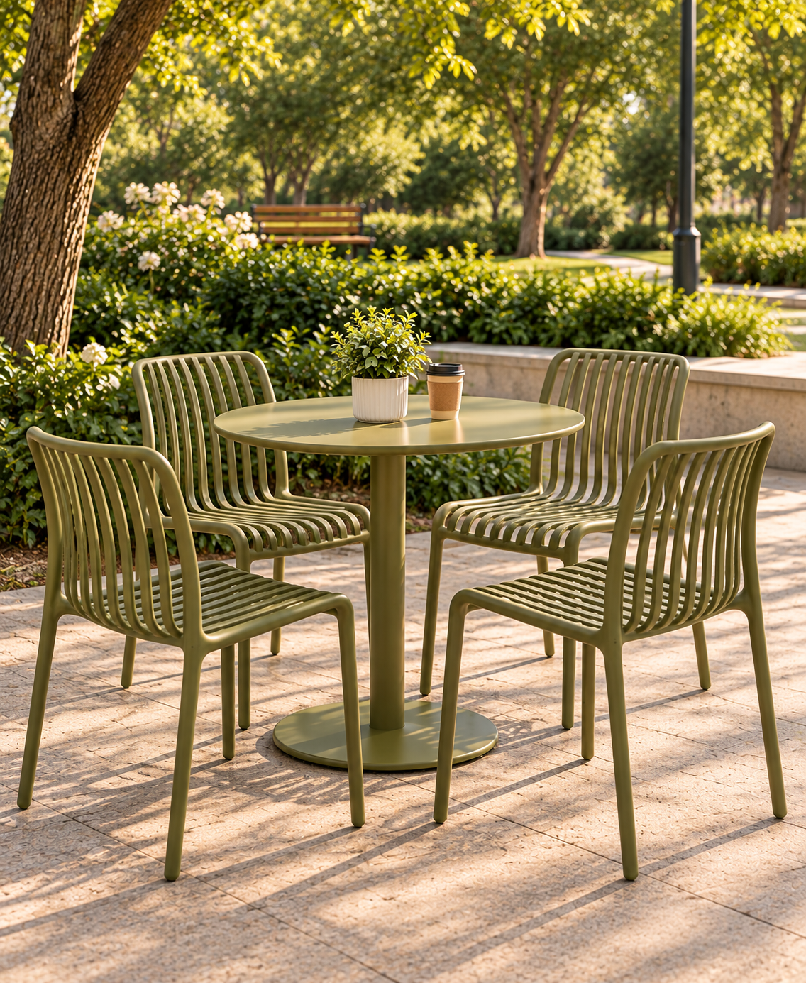 SILLA DISEÑO NARD VERDE SET