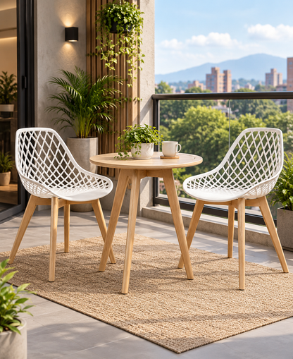 SILLA DISEÑO TURIA BLANCO SET