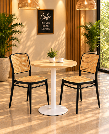 SILLA DISEÑO AMIS NEGRO SET