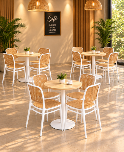 SILLA DISEÑO AMIS BLANCO SET