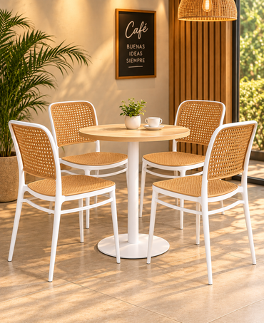 SILLA DISEÑO AMIS BLANCO SET