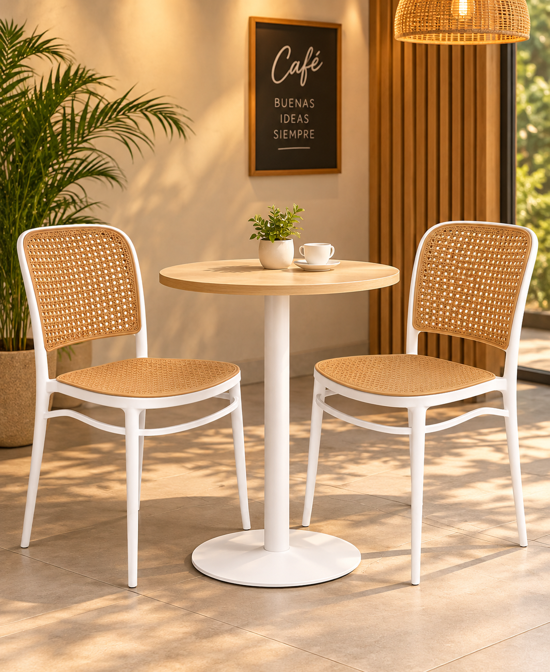 SILLA DISEÑO AMIS BLANCO SET