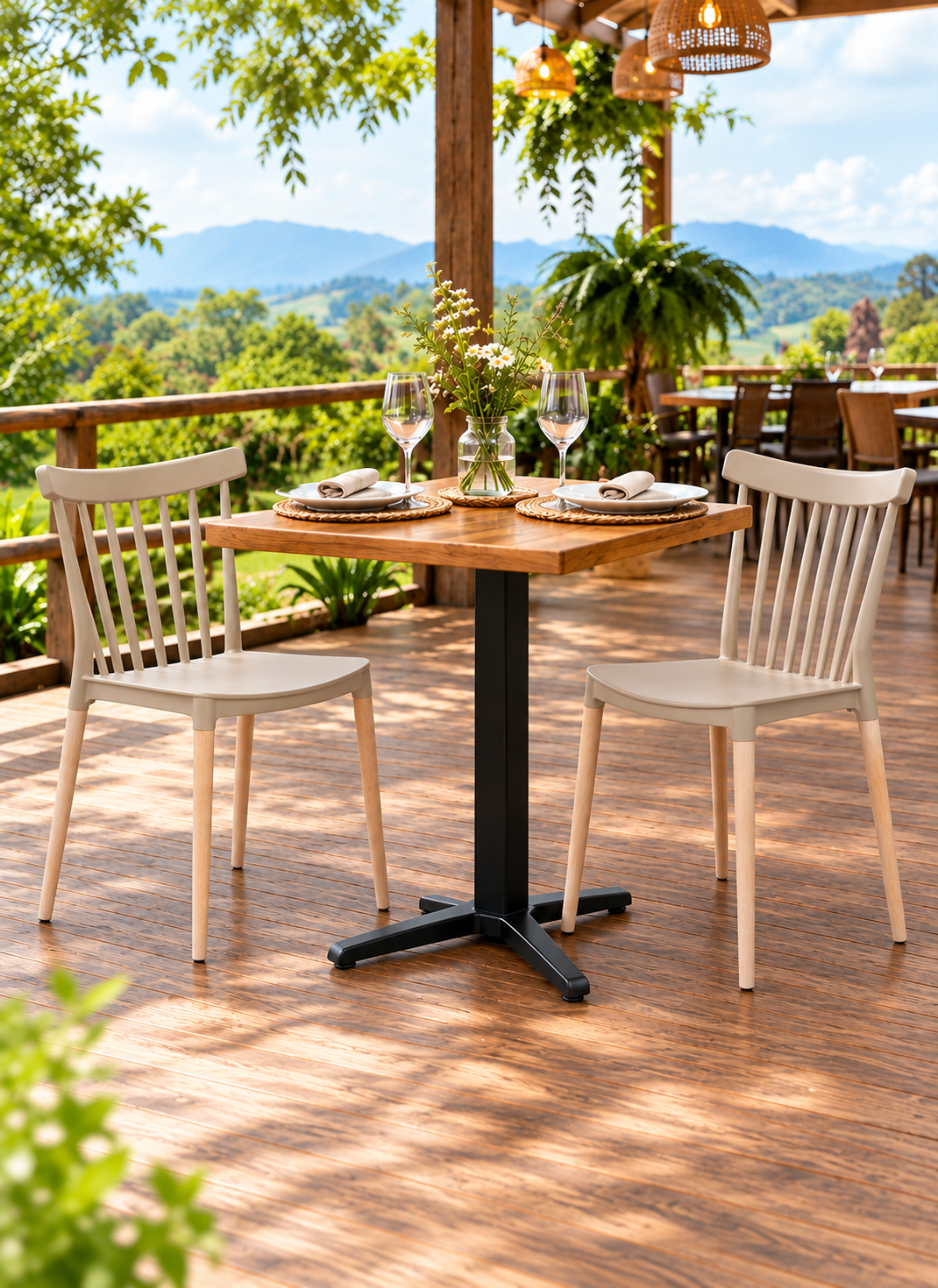 SILLA DISEÑO DYLAN BEIGE SET