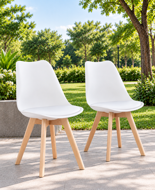 SILLA DISEÑO EMA BLANCO SET