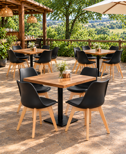 SILLA DISEÑO EMA NEGRO SET