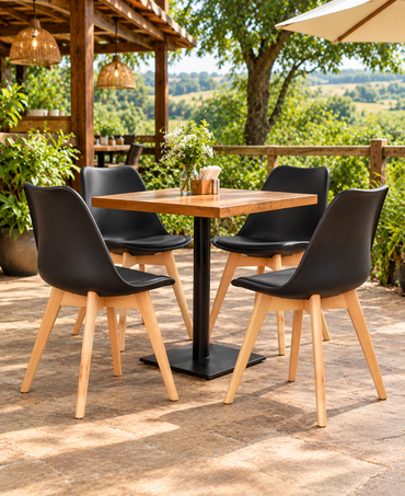 SILLA DISEÑO EMA NEGRO SET