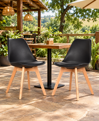 SILLA DISEÑO EMA NEGRO SET