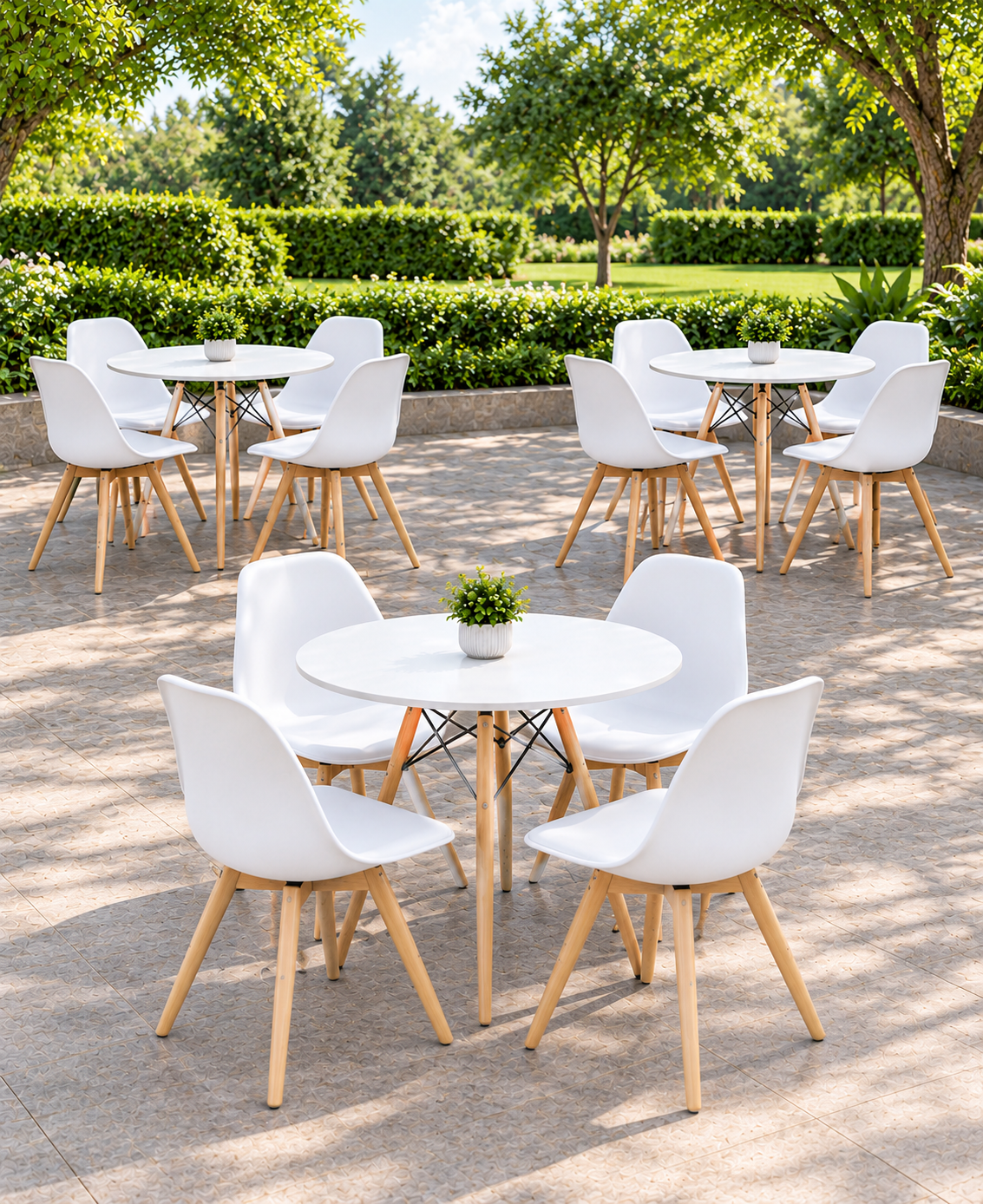SILLA DISEÑO EMA BLANCO SET