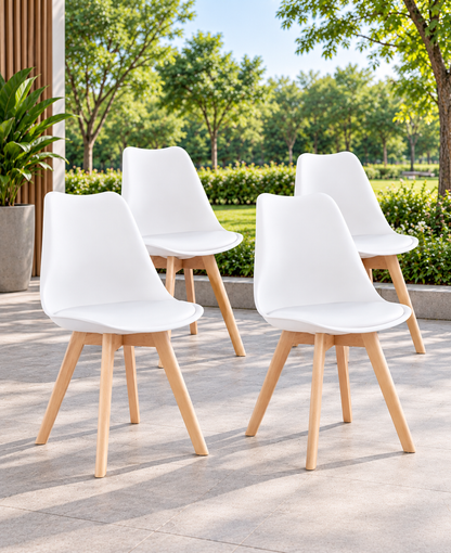 SILLA DISEÑO EMA BLANCO SET