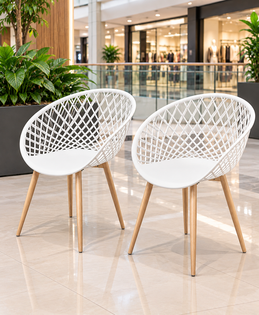 SILLA DISEÑO LOA BLANCO SET