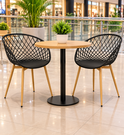 SILLA DISEÑO LOA NEGRO SET