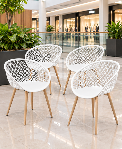 SILLA DISEÑO LOA BLANCO SET