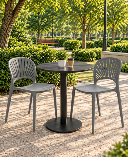 SILLA DISEÑO LUPPI GRIS SET