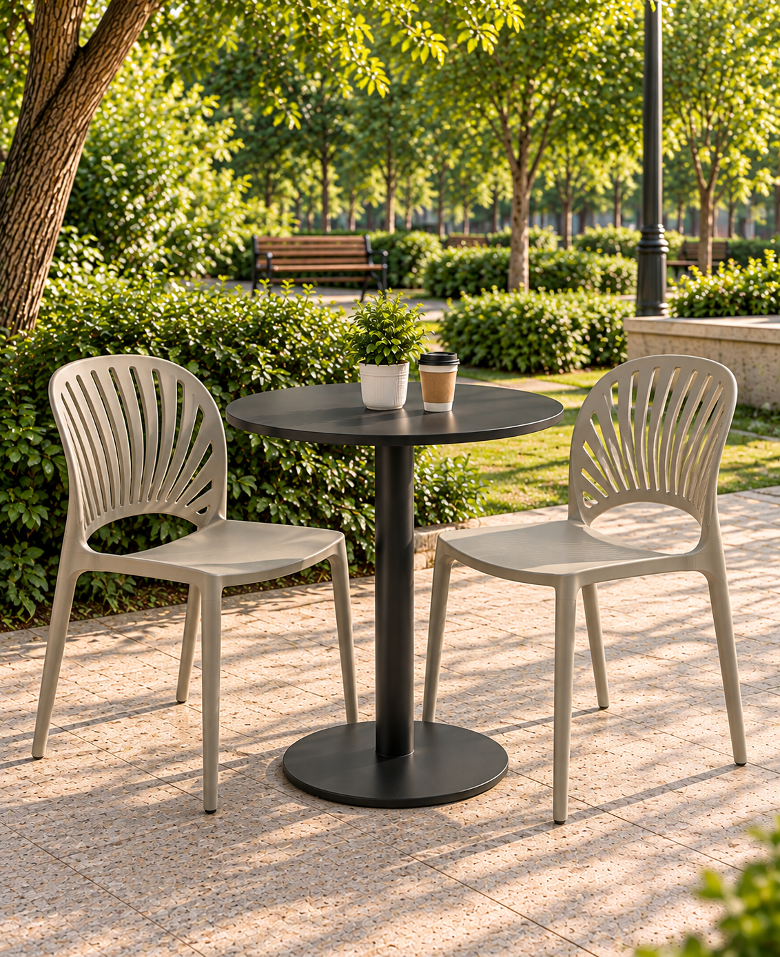 SILLA DISEÑO LUPPI BEIGE SET