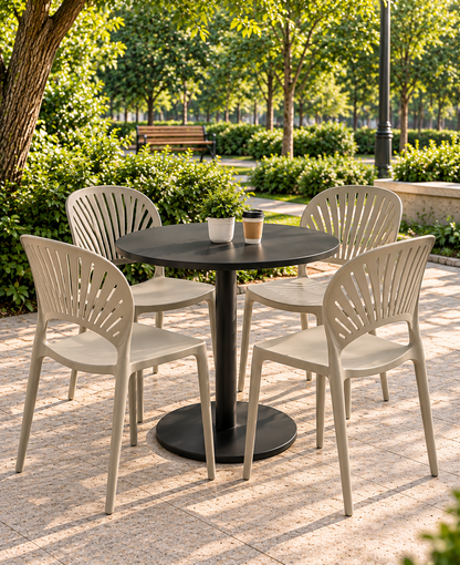 SILLA DISEÑO LUPPI BEIGE SET