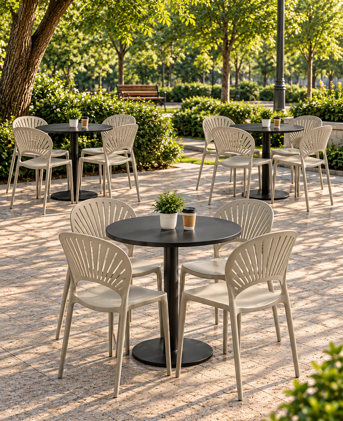 SILLA DISEÑO LUPPI BEIGE SET