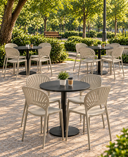 SILLA DISEÑO LUPPI BEIGE SET