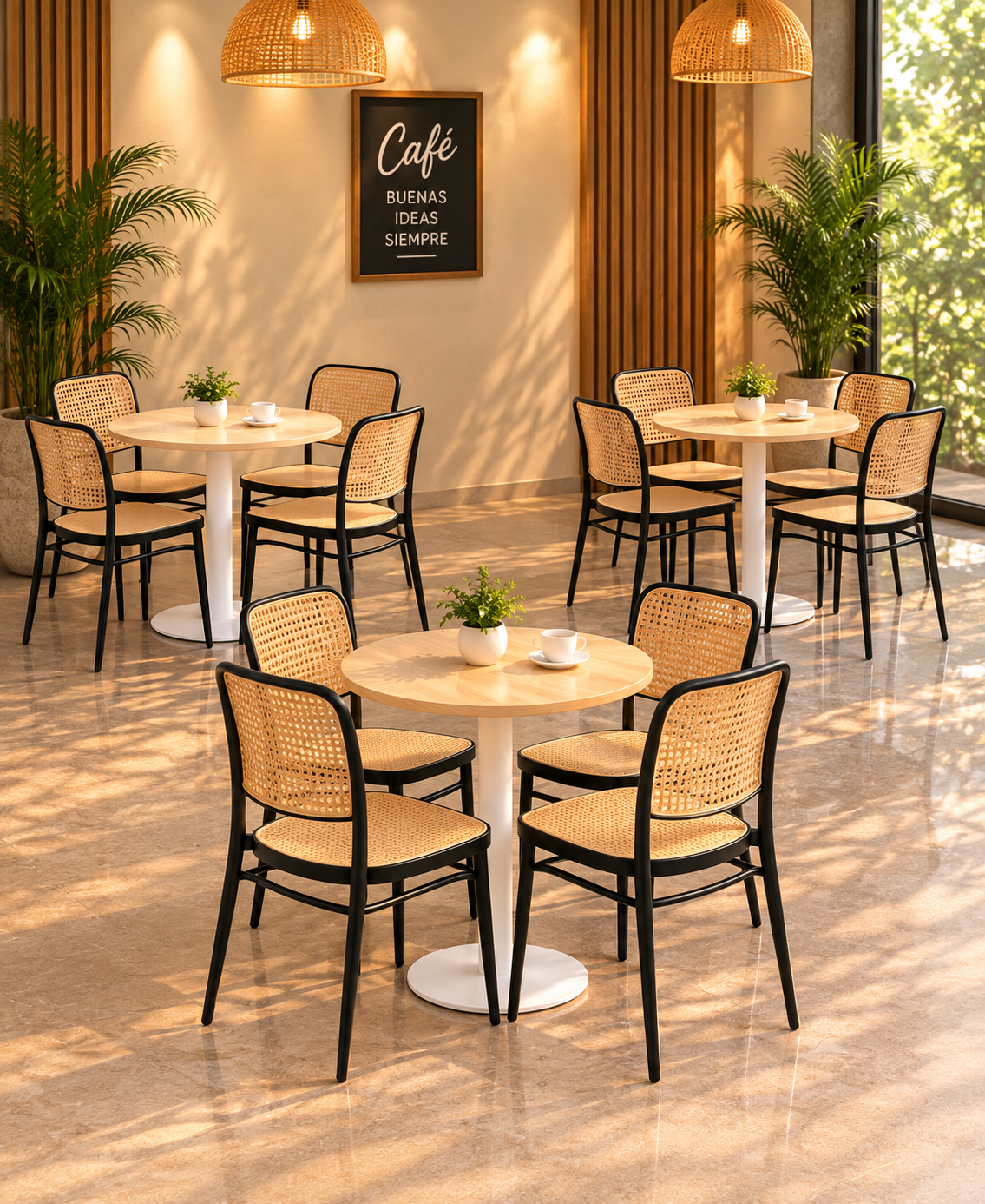 SILLA DISEÑO AMIS NEGRO SET