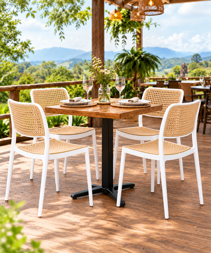 SILLA DISEÑO NET BLANCO SET