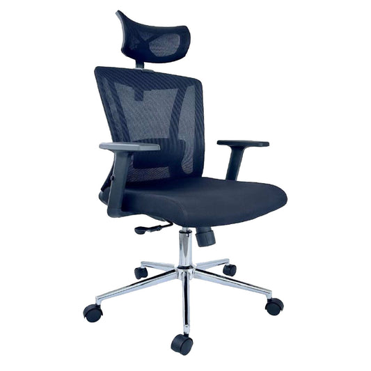 SILLA DE OFICINA ÁGATA MARCO NEGRO