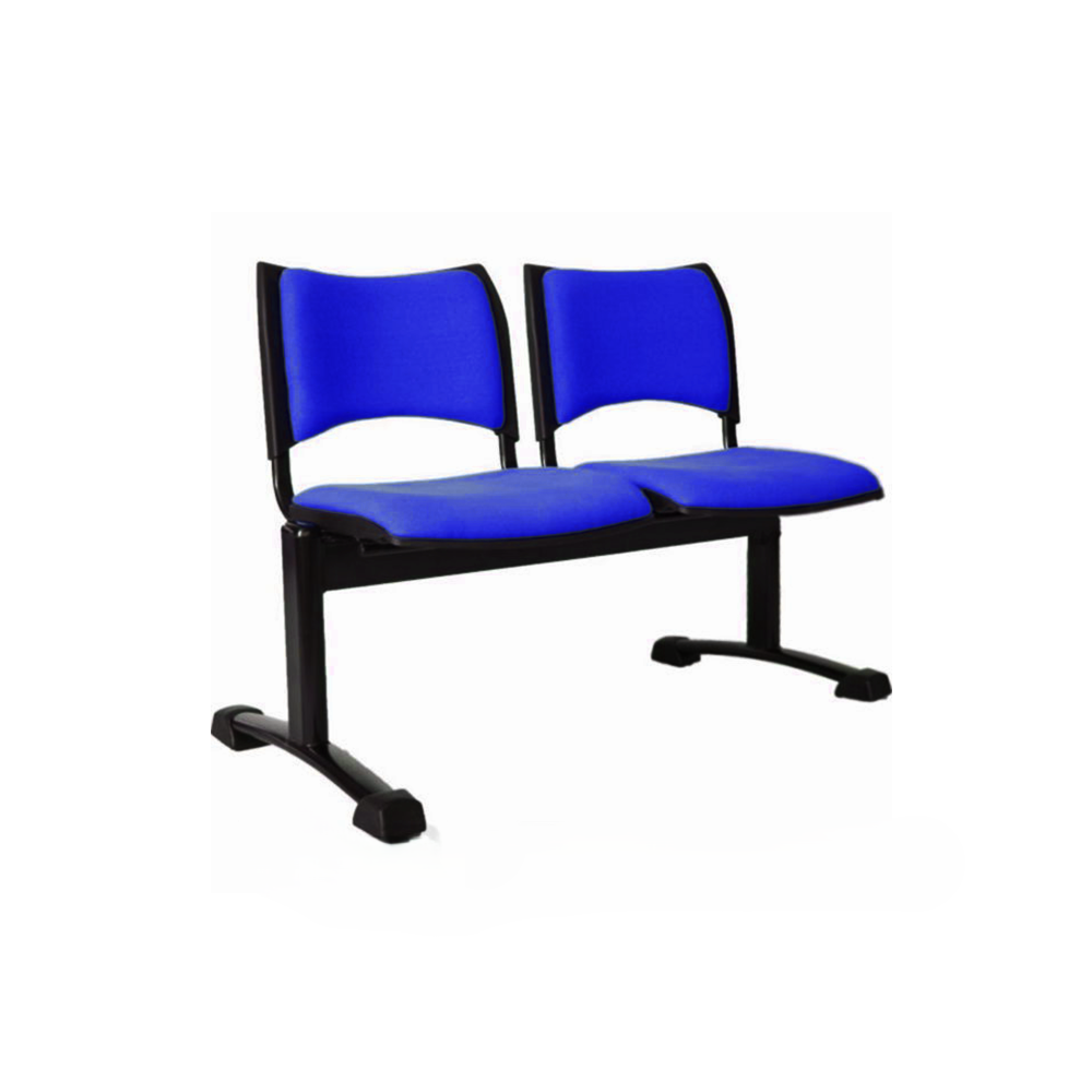 TANDEM SMART ASIENTO Y ESPALDAR TAPIZADO ESTRUCTURA METÁLICA NEGRA