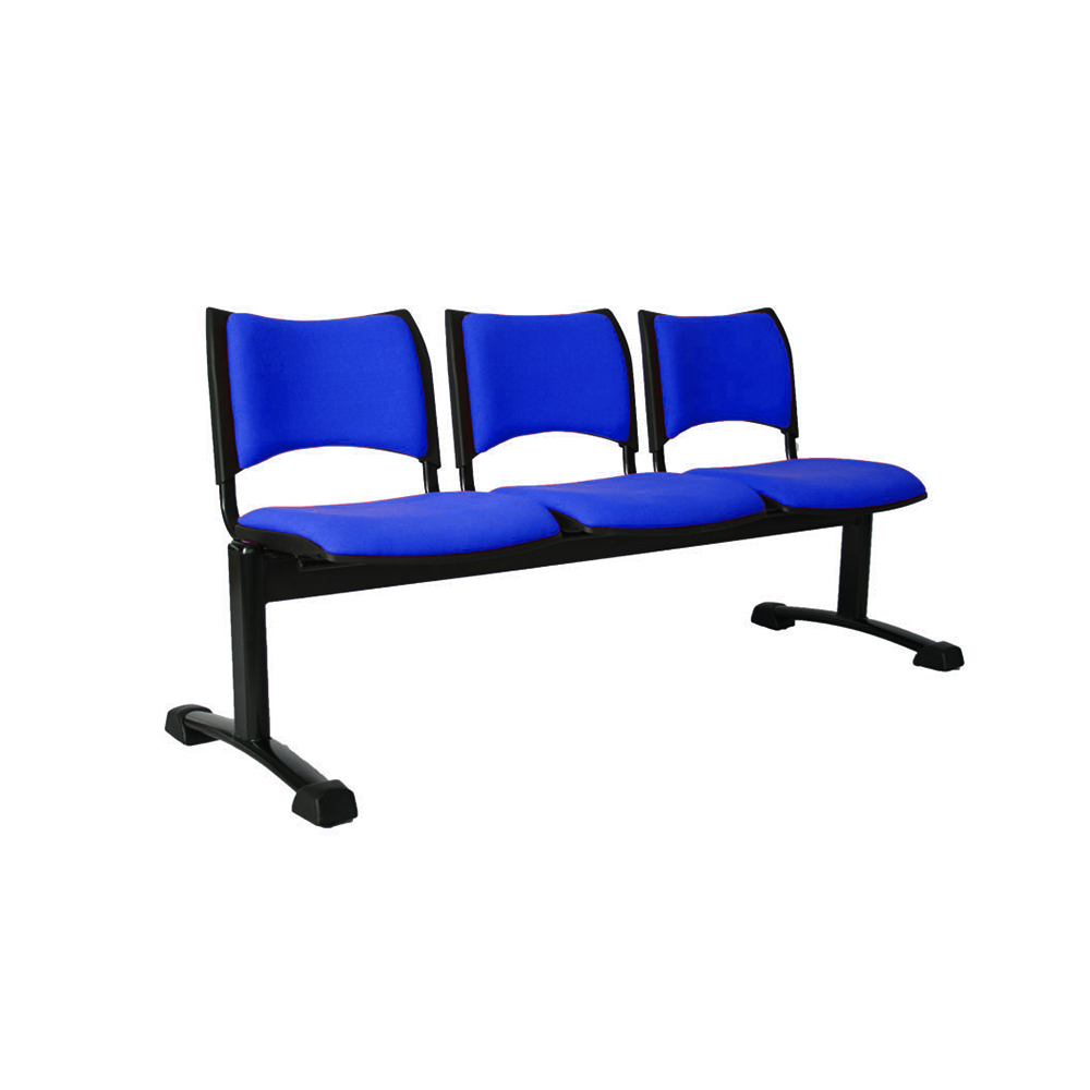 TANDEM SMART ASIENTO Y ESPALDAR TAPIZADO ESTRUCTURA METÁLICA NEGRA