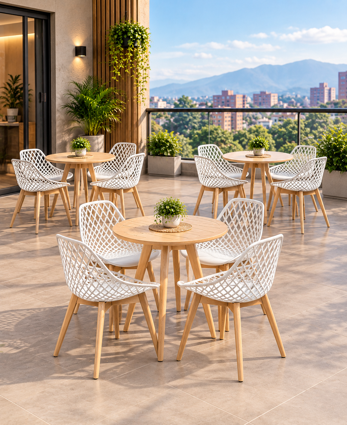 SILLA DISEÑO TURIA BLANCO SET