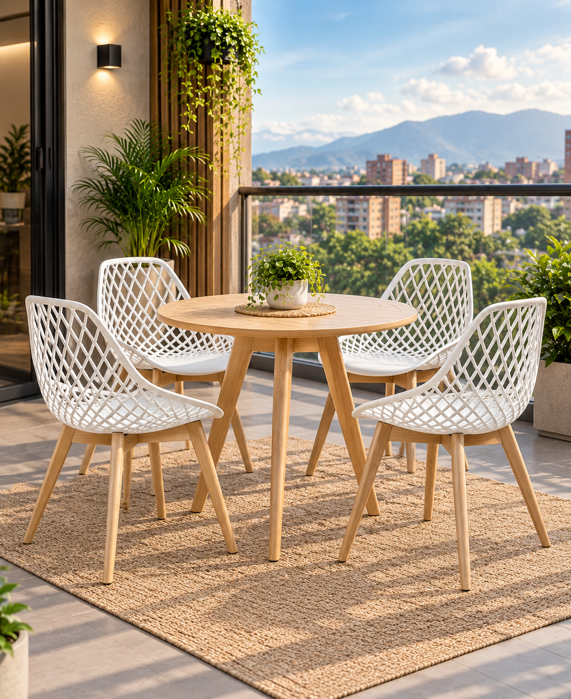 SILLA DISEÑO TURIA BLANCO SET