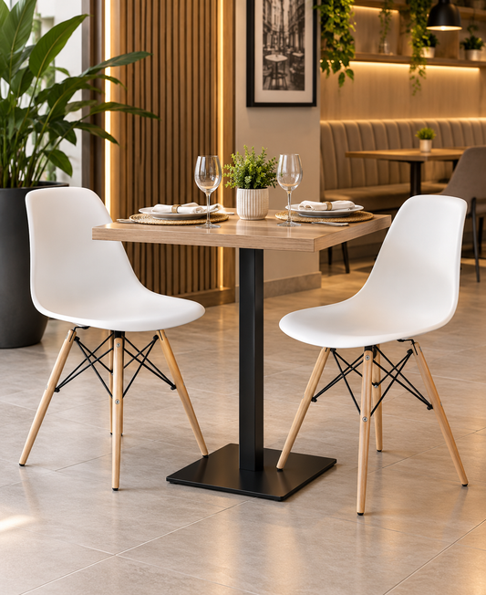 SILLA DISEÑO EAMES BLANCO SET