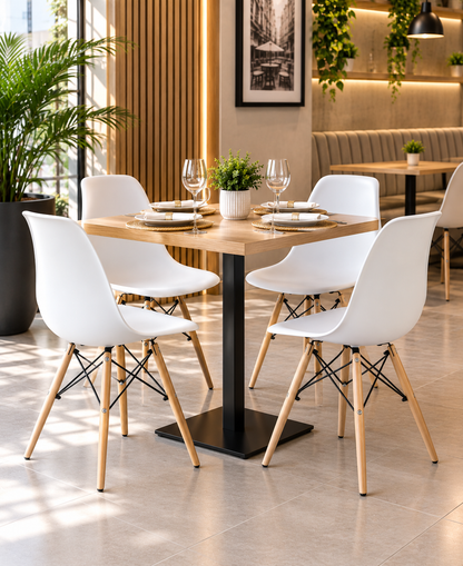 SILLA DISEÑO EAMES BLANCO SET