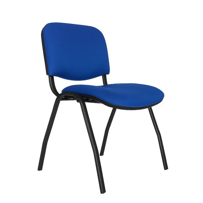 SILLA ISÓSCELES ESTRUCTURA METALICA NEGRA TAPIZADA ASIENTO Y ESPALDAR- INTERLOCUTORA