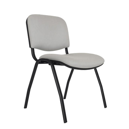 SILLA ISÓSCELES ESTRUCTURA METALICA NEGRA TAPIZADA ASIENTO Y ESPALDAR- INTERLOCUTORA